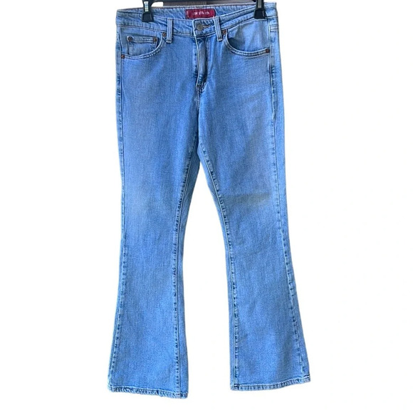 Levi’s 519 Low Flare Light Wash Rigid Jeans. Vintage Boho Y2K Size 9 Jrs. - Picture 1 of 6